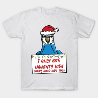 Only Bite Naughty Kids Male Blue Budgie T-Shirt